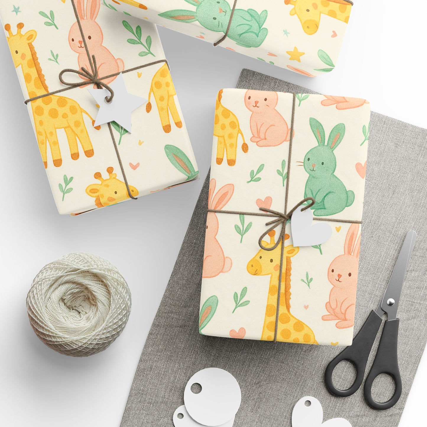 Cute Animal Wrapping Paper, Perfect for Birthdays, Baby Showers, Easter Gifts, Eco-Friendly Gift Wrap, Child-Friendly Designs