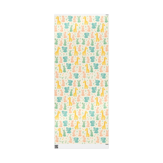 Cute Animal Wrapping Paper, Perfect for Birthdays, Baby Showers, Easter Gifts, Eco-Friendly Gift Wrap, Child-Friendly Designs